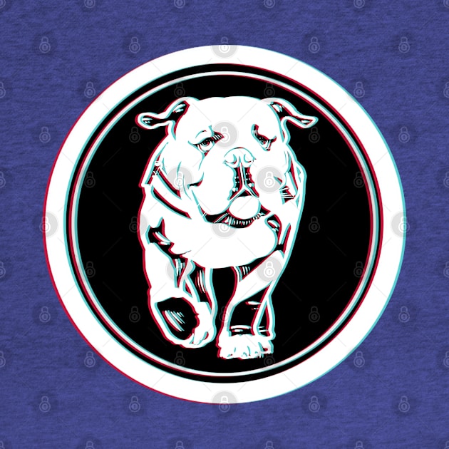 Trippy bulldog by Mimie20